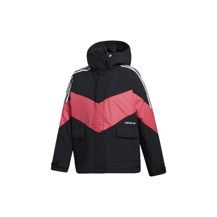 Adidas Originals Puffer Jackets Women's Black Hooded Moderate Other (Unisex) Puffer Jackets FQ2414