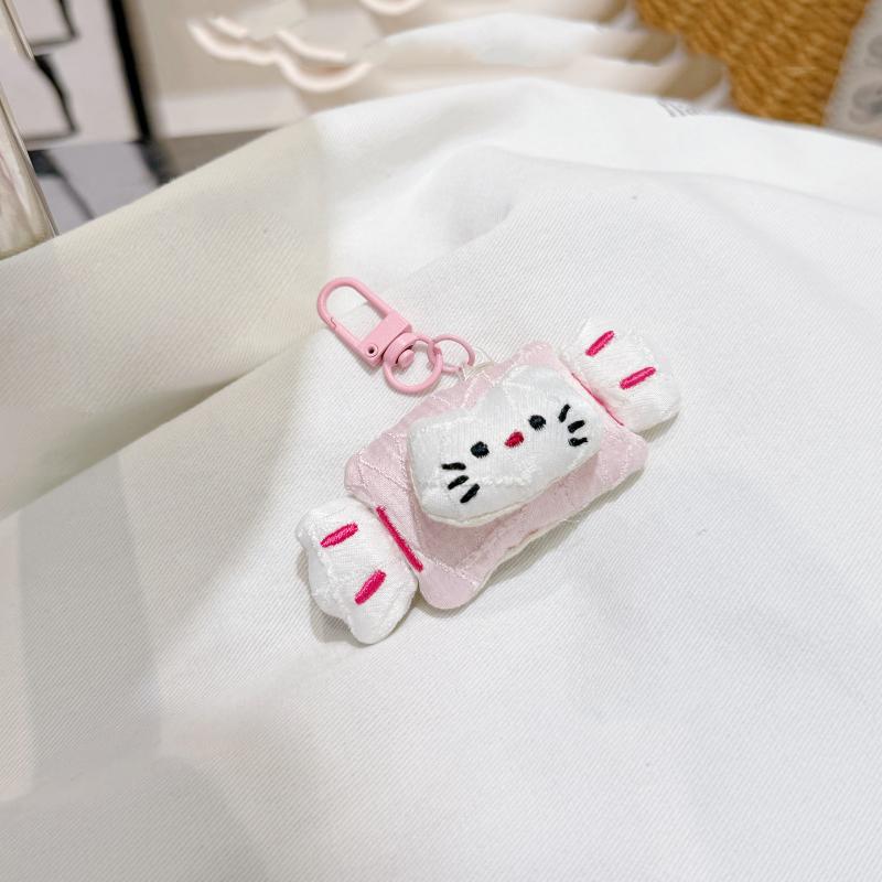 Мультяшный Милый Плюшевый Брелок в виде Кошечки Китти, Прекрасная Мягкая Кукла, Брелок для Ключей, Подвеска на Сумку, Украшение для Рюкзака, Подарок на День Рождения для Девочки