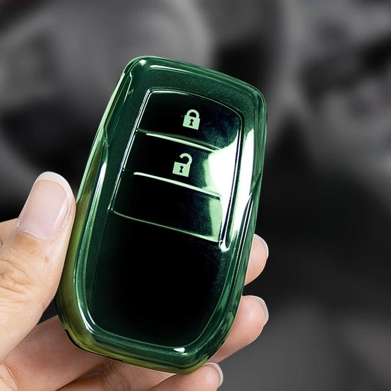 Чехол из ТПУ для автомобильного ключа Toyota Land Cruiser Prado Crown TLK Yaris Cross Hilux Innova Rav4 Fortuner Camry Prius Corolla Avalon CHR