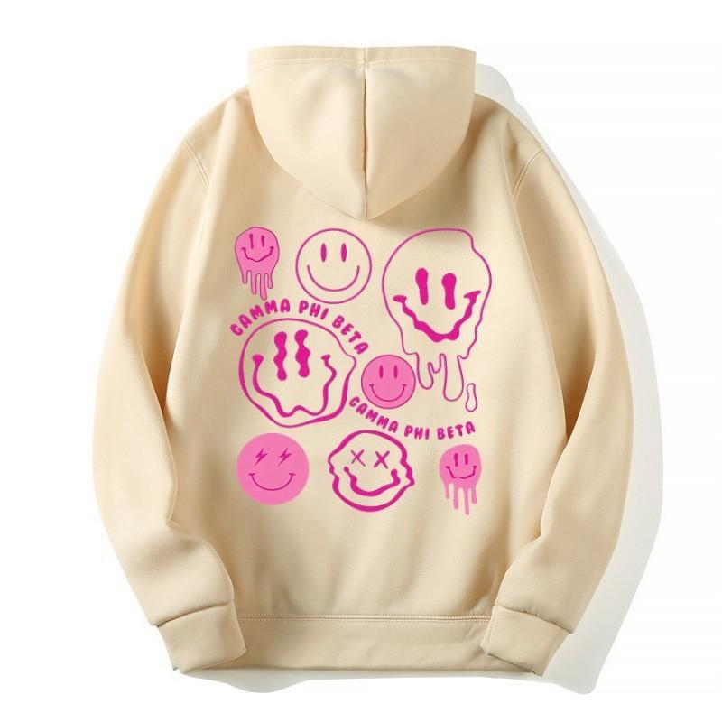Oversized Womens Hooded Sweatshirt Loose Fit Casual Graphic Letter Print Long Sleeve Top