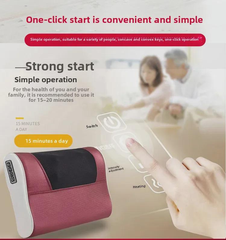 Электрическая подушка-массажер для всего тела - Подарок для облегчения боли в шее, плечах, спине и пояснице