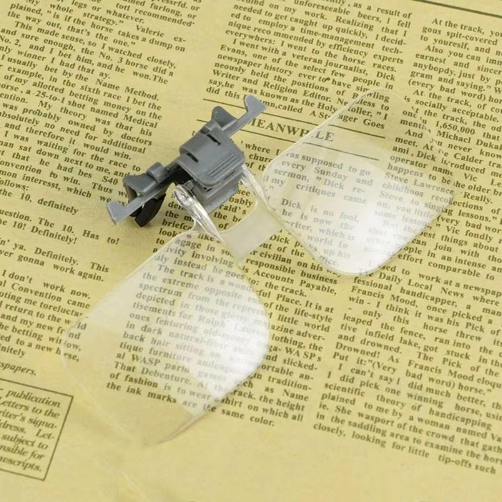 Detachable Clip-on Magnifying Glass 2X Magnification Clip on Eyeglass Loupe Seniors Daily Use