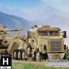 Военная серия Транспортер ракет US M983 Транспортер танков M10170 Бронированный автомобиль JLTV Сложные конструкторы Игрушки