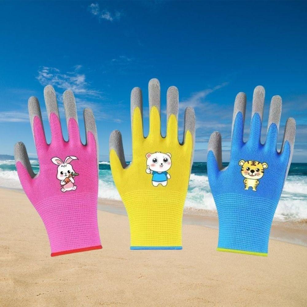 Breathable Kids Garden Gloves Latex Coated Children Protective Gloves Garden Work Gloves For Kids