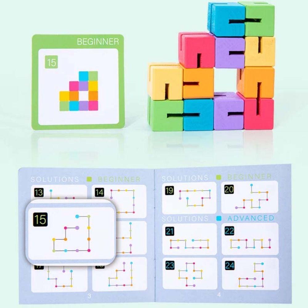 Parent-Child 3D Block Wooden Toy Educational Logical Thinking Game Early Education