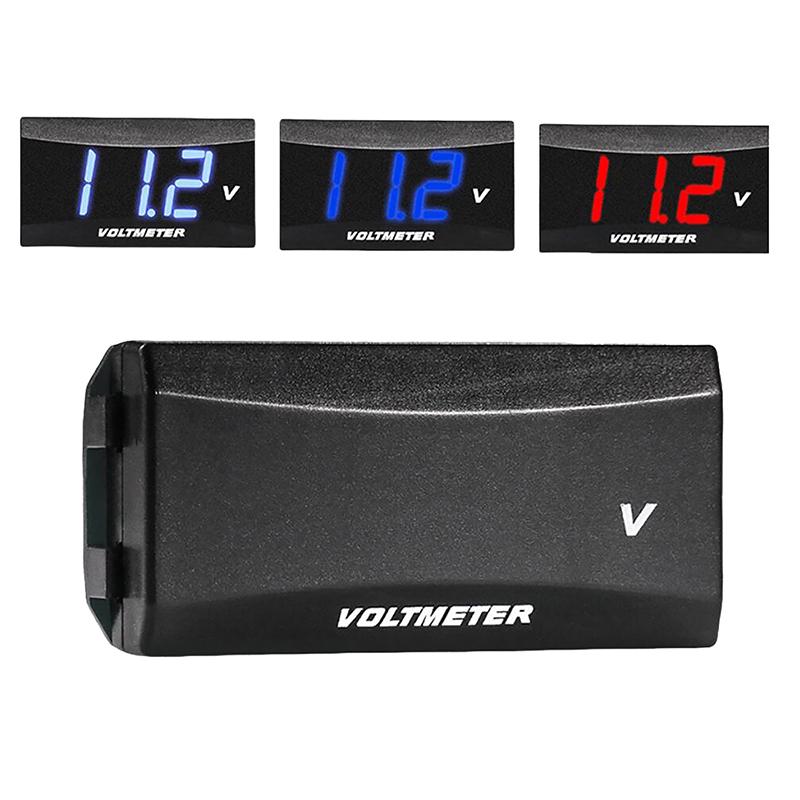 New 1PC Car Audio Gauge LED Display 12V Meter Waterproof Voltage Gauge Meter DC 12-60V Car Digital Voltmeter