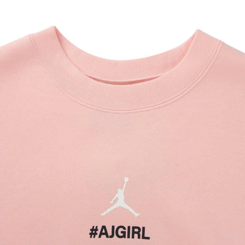 Jordan Sweatshirts Women's Pink Crew Neck Moderate Regular HF1120-651