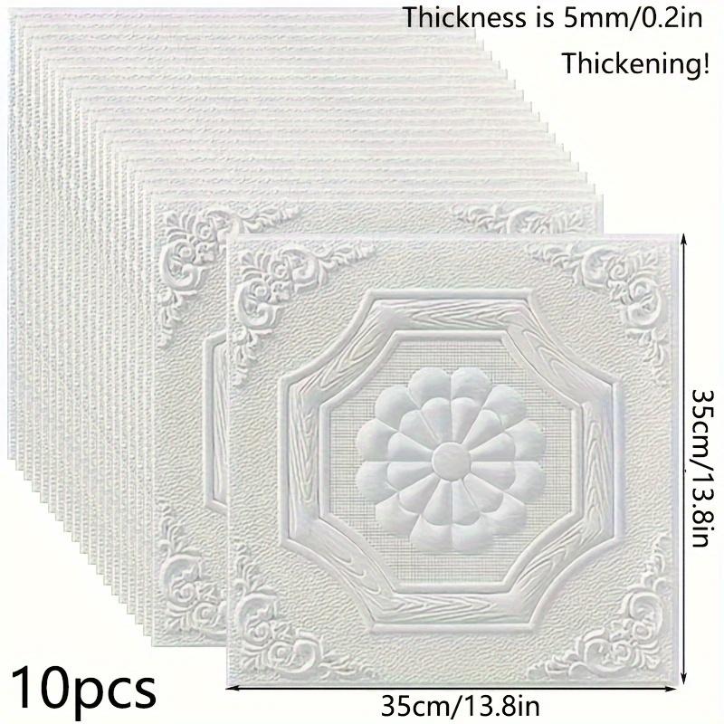 3D белые настенные панели в европейском стиле 10/20 шт. самоклеящиеся наклейки для предотвращения столкновений толщиной 0,2 дюйма современный дизайн стены дома обновление144