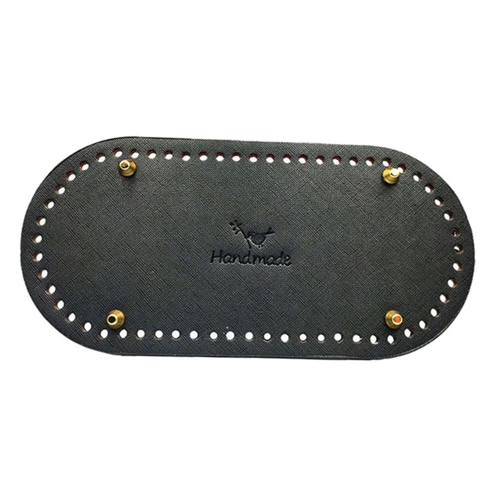 Вязание крючком из искусственной кожи, овальная длинная сумка, формирователь дна, подушка для сумочки, подушка для кошелька, принадлежности для рукоделия