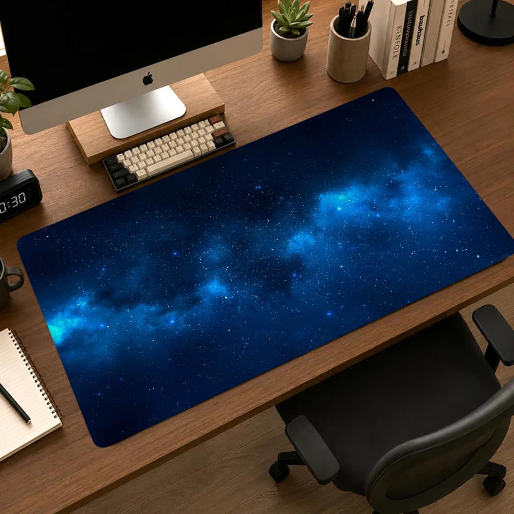 Blue Star Galaxy Desk Mat Table Mat Pc Accessories Square Mousepad Office Desk Decorating XXL Mouse Pad Keyboard Pad Gaming