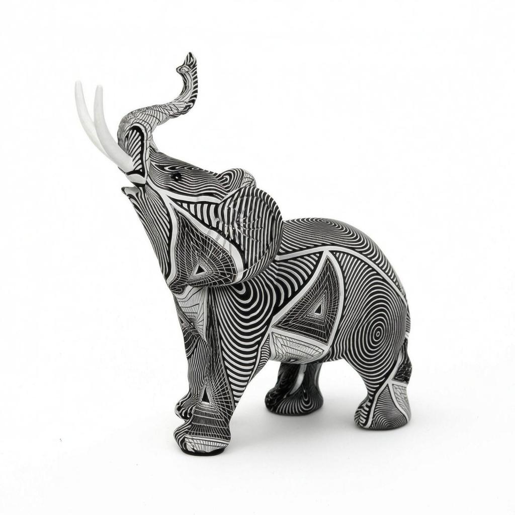 Resin Elephant Figurine Decorative Collectible Glossy for Home Decor, Collectors