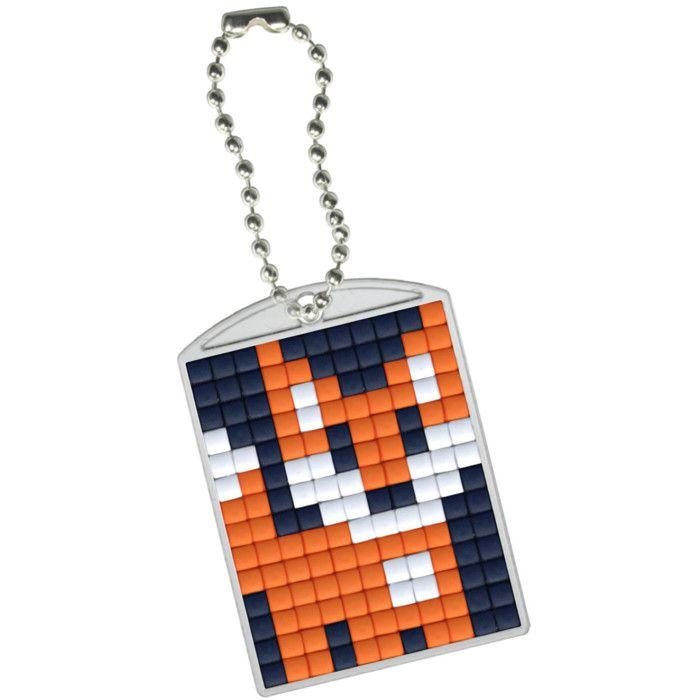 Porte-clés Médaillon Renard - PIXEL - Kit Créatif - 312 Couleurs - Idéal Enfant - Cadeau Original