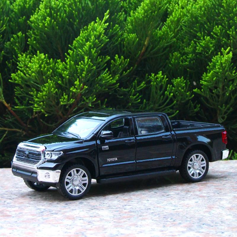 Toyota Tundra Пикап Моделирование Литые и игрушечные транспортные средства Звуки и Свет Инерционный Автомобиль 1:32 модели из сплава в подарок на день рождения