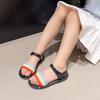 Princess Sandals Summer New Versatile Girl Shoe Rainbow Jelly Soft Sole Comfort Child Sandals Crystal Flat Roman Beach Shoe 2025