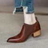 2024 Autumn New Soft Work Shoes,Women Mid Heels,Stretch,Pointed Toe,Slip On,Brown,Khaki,British Style,35-40