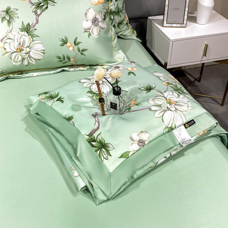 Летнее постельное белье из стираного ледяного шелка, полиэстеровое домашнее атласное летнее одеяло с кондиционером, одеяло, текстильное постельное белье