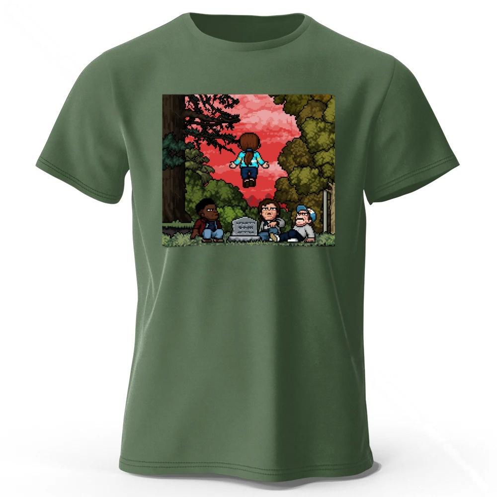 Latest Unknown Monster Cotton Short Sleeve Mens Comfortable Loose Large Running Fitness Tshirt American Magical Style Top