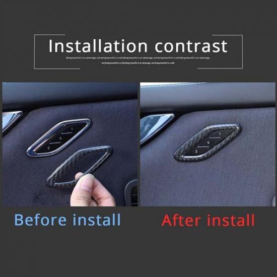 Seat Memory Button Switch Cover Trim Carbon Fiber For Maserati Ghibli 11-17