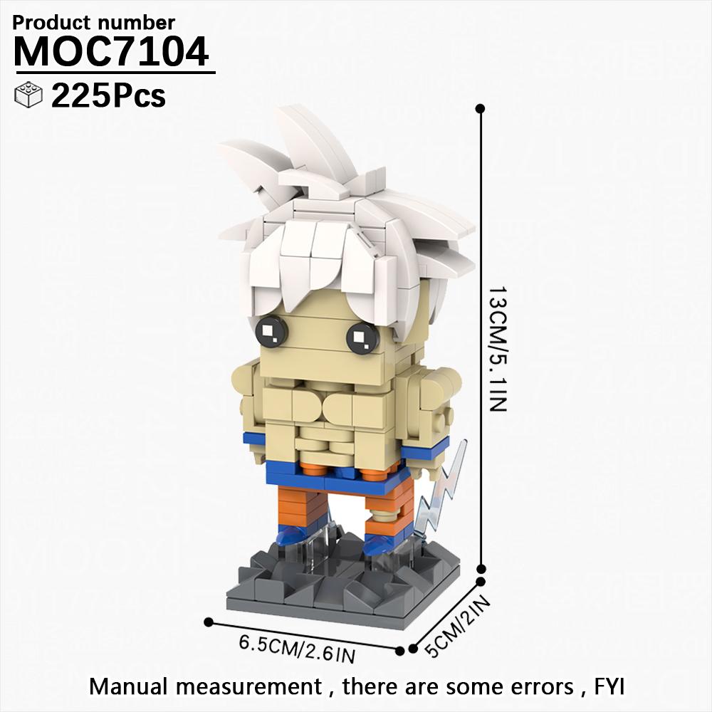 MOOXI Серия Аниме MOC Кирпичи Кирпичная Голова Фигурка Лун Сделай Сам Набор Конструкторов для Взрослых Модель Детские Образовательные Игрушки для Детей Подарок