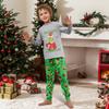 Christmas Print Cute Family Set Pajamas, Home Clothes, Family Set Long Sleeve Top Pants Set