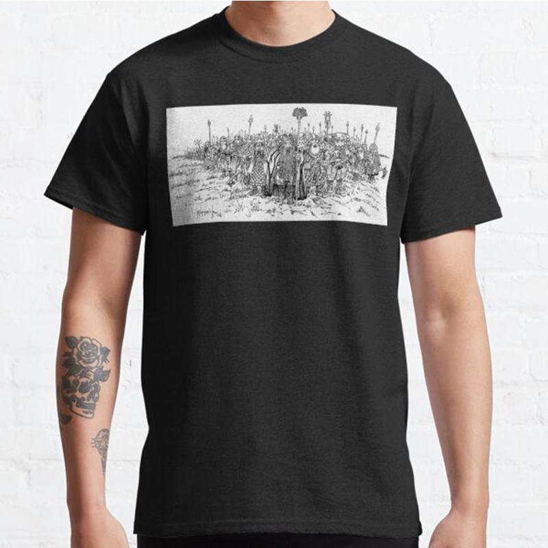 Men Fashion Casual Short Sleeves Dungeons and Dragons Dwarven Army Black Tees Oversized T-shirts