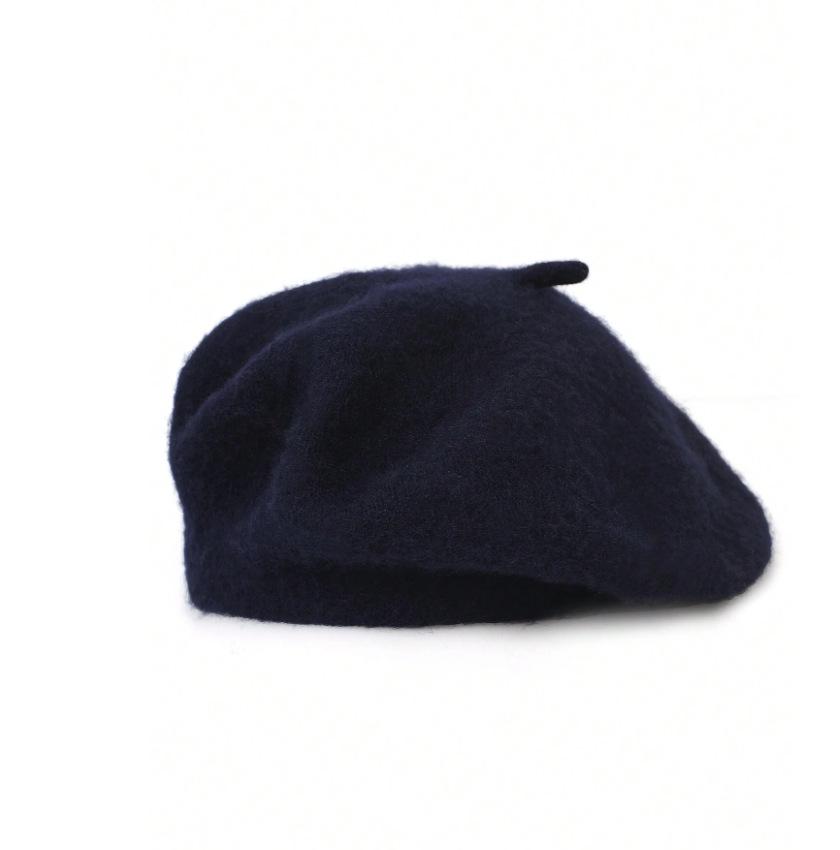 Винтажный британский женский шерстяной берет: Вязаная шляпа художника для осенне-зимнего тепла
