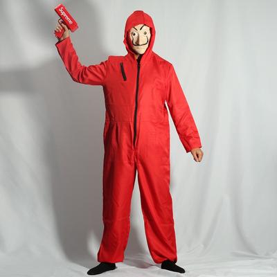 Взрослый костюм Дали из Бумажного дома Красный комбинезон Одежда из Бумажного дома с маской