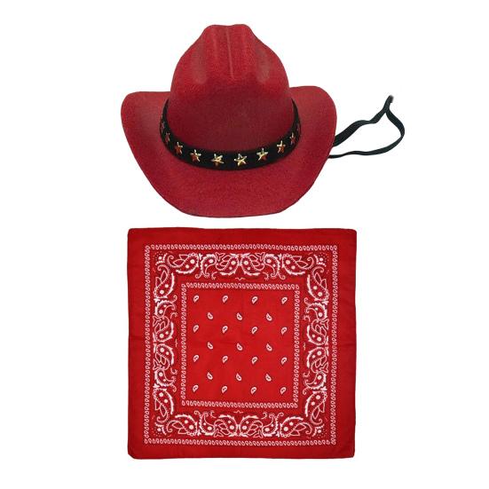 Костюм ковбоя для крыльца гуся, ковбойская шляпа в стиле вестерн с банданой, праздничный костюм гуся для 23-дюймовой/17-дюймовой цементной статуи гуся