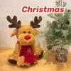 28CM Christmas Reindeer Scarf Plush Stuffed Doll Toy Home Sofa Decoration Gifts For Children New Year Decor Accessories -4