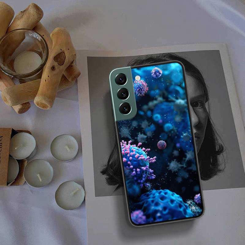 Чехол для телефона с изображением вируса крупным планом для Samsung A15 A25 A35 A55 Galaxy A12 A22 A32 A52 A72 A54 A34 A24 A14 A53 A33 A23 A13 A73