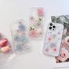 Чехол для iPhone 17 Air 16 15 14 13 12 Pro Max 7 8 Plus с настоящими сушеными цветами и золотой фольгой Чехол для телефона для iphone 11 XR X XS Max Обложка