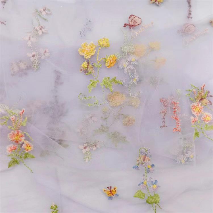 Европейское вышитое многоцветное цветочное тюлевое свадебное платье