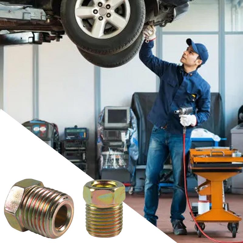 Brake Lines Fittings Assortment Rustproof Brake Lines Tubing Connector Brake Lines Connector Brake Oil Pipe Nut Union for Car