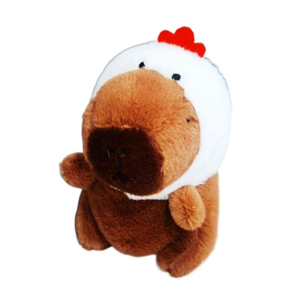 Cute Toy Simulation Capybara Pendant Cartoon Capybara Fluffty Animal Doll Birthday Gift