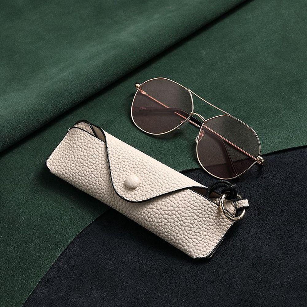 Eyewear Protective Case Sunglasses Storage Bag PU Leather Glasses Case Hanging Eyeglasses Holder