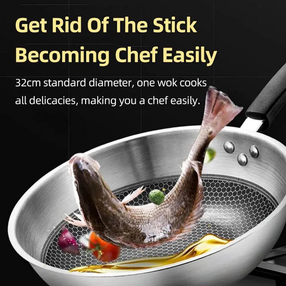 2022 New China Induction Cooker Honeycomb Stainless Steel Wok