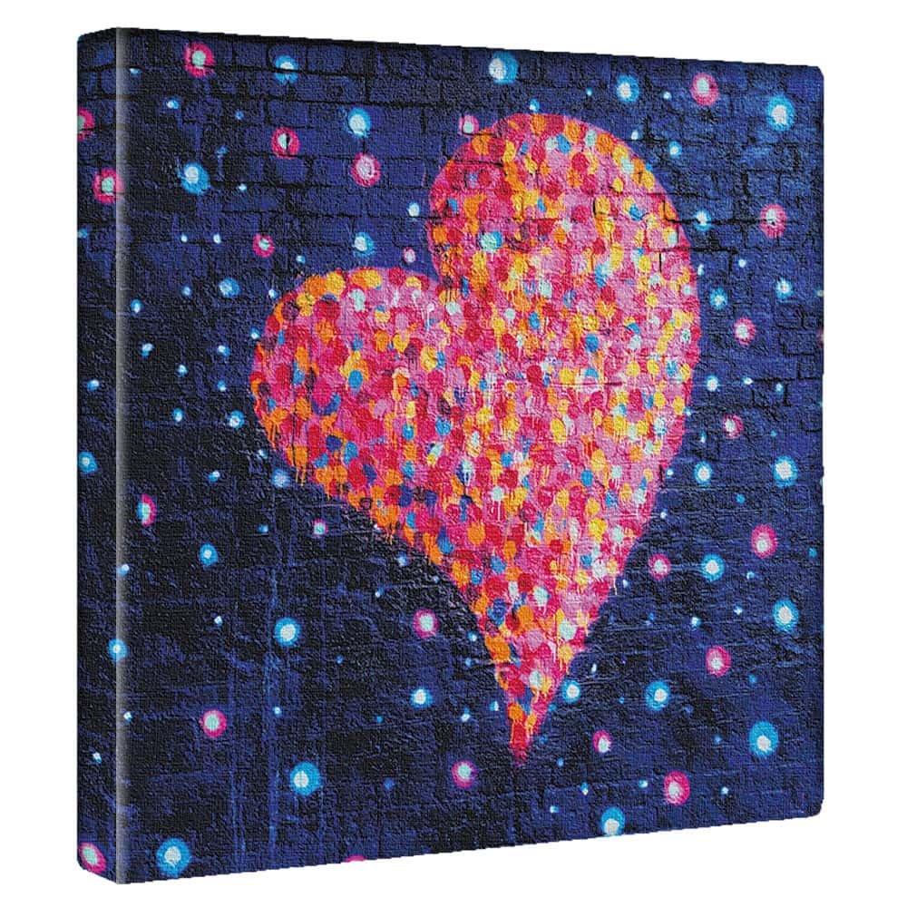 Art Deli Heart Pop Fabric Wall Art Panel, 57 x 57 cm