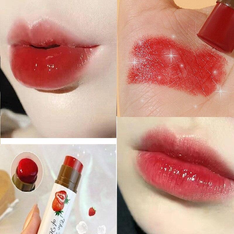 1 шт., помада с естественным изменением температуры, фруктовый бальзам для губ, увлажняющий питательный блеск для губ, косметика для макияжа