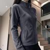 Women S Fleece Lined Stand Collar Long Sleeve Sweatshirt Jacket