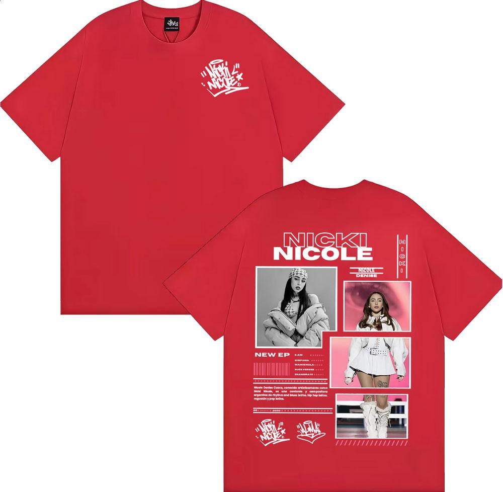 Singer Nicki Nicole Album Tour 2025 Merch T-shirts Men Women Fashion Trending Harajuku T Shirt Summer Tops O-Neck Loose T-shirt
