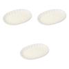 Set of 3 White Flour Oval Plates X X Oval Setomonohonpo [23.6 16.4 2.3 Cm] Plates, Ceramic,