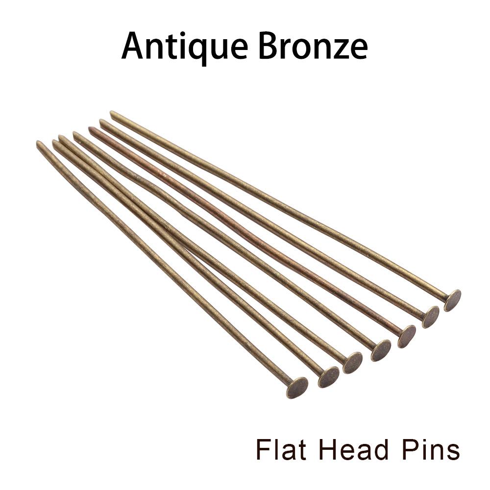 200Pcs/lot 10-50mm Flat Head Ball Head Eye Head Pins Connectors For Necklace Pendant DIY Jewelry Making Accessories Supplies