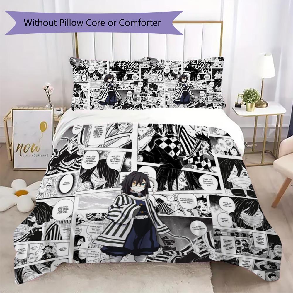 Japanese artist Koyoharu Gotouge's Demon Slayer Home Decoration Soft Printed Sofa Cover Blanket Bedding Down Pillowcase Duvet Cover (without core) P14