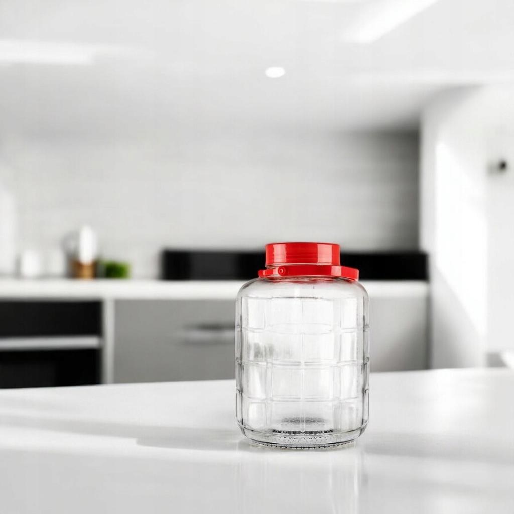 8L PICKLING JAR Glass jar for preserves, WINE LIQUEURS, with a handle