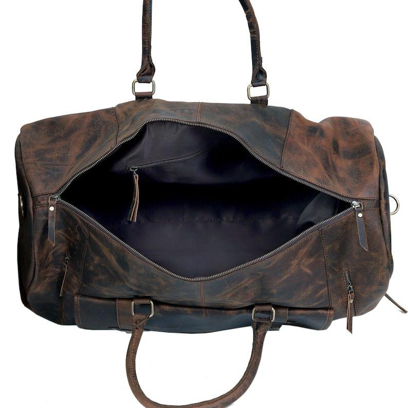 Mens&Womens Travel Bag, Full Grain Leather Duffel Bag, Personalisation Weekend Luggage Bag,Unique Christmas Gifts,Carry-on Bag