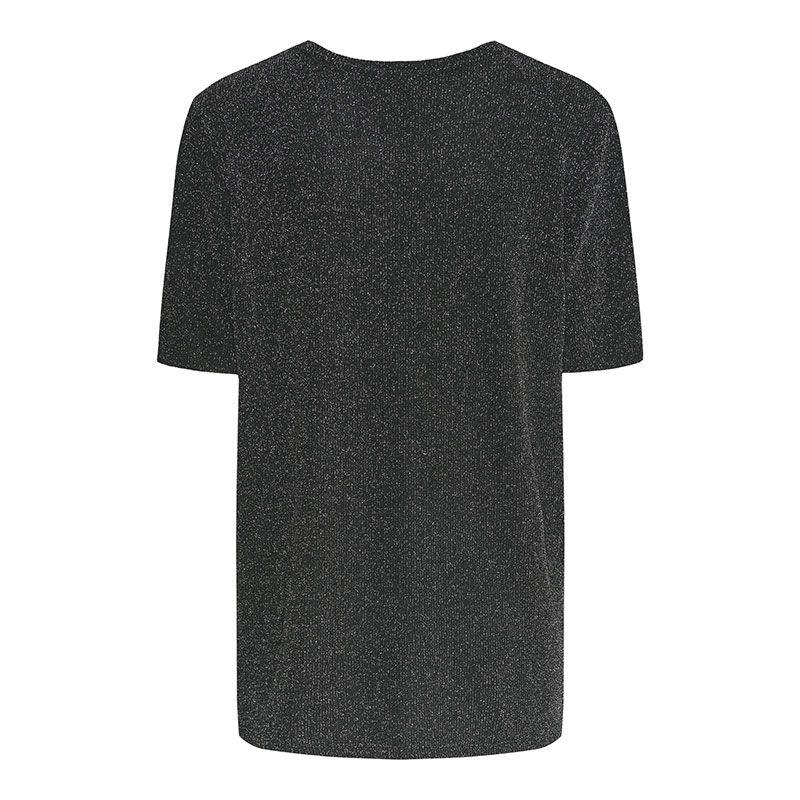 Women's Loose Sequined Lina Lurex T-shirt PIECES