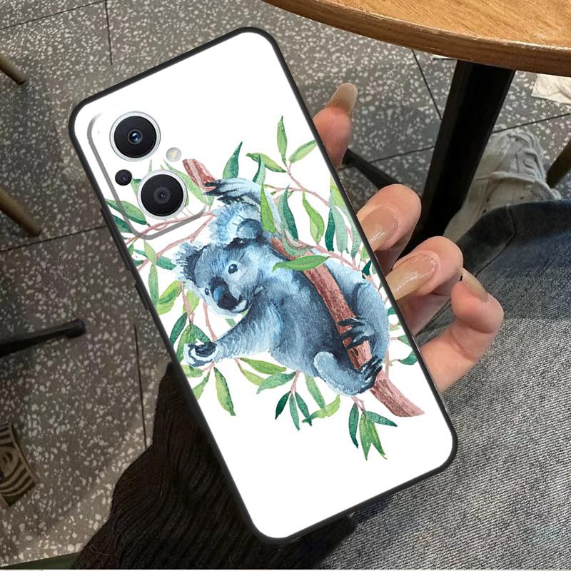 Чехол с коалой и эвкалиптом для OPPO Reno 10 Pro 4 5 6 7 8 Lite 8T 4Z 5Z OPPO Find X5 Lite X2 X3 Neo X6 Pro