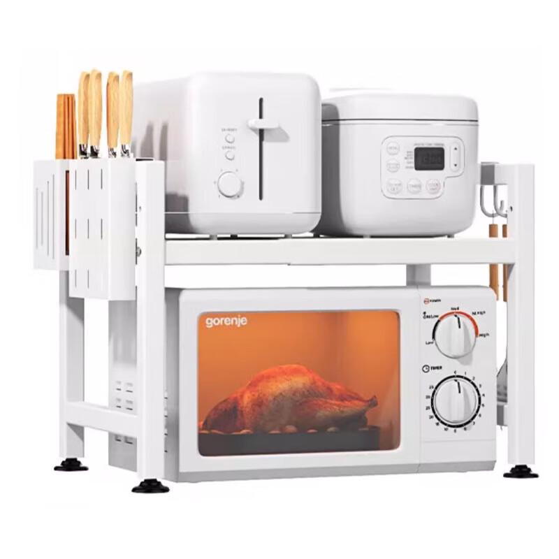 Выдвижная кухонная подставка для рисоварки и полка-органайзер