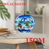 Beach and Ocean Apple Shape, 2D Flat Acrylic, Tabletop Decoration, Suitable for Living Room, Office, Party, Gifts, Christmas, Halloween