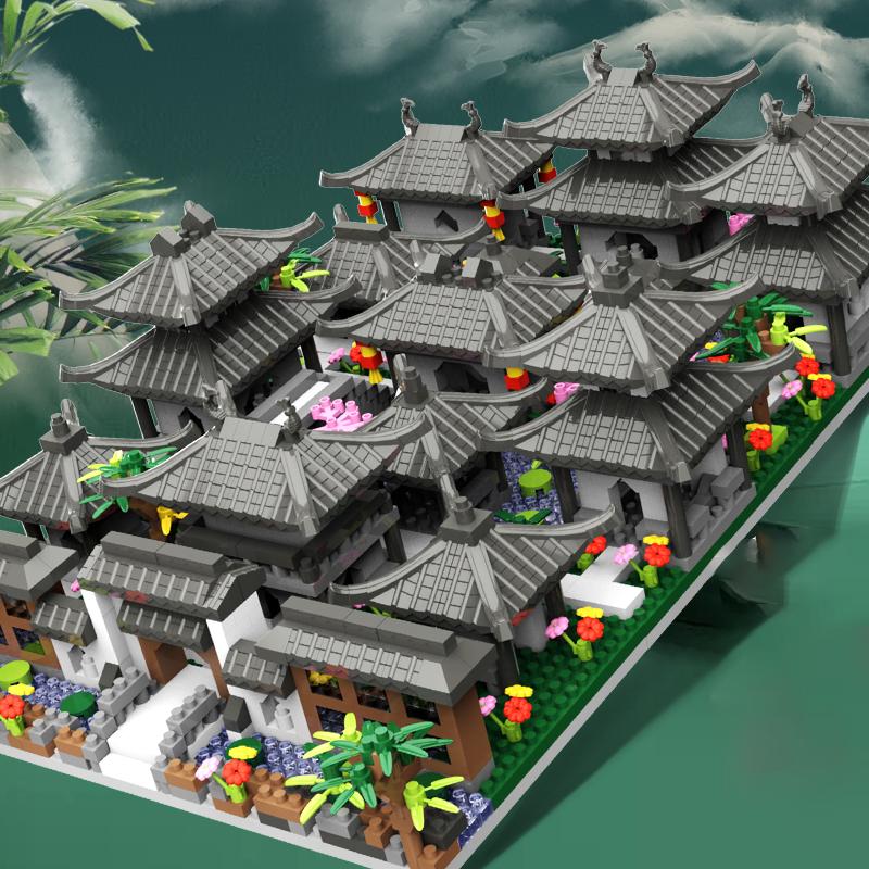 Мальчики и девочки сборка пазла Сучжоуский сад строительные блоки микродрели мелкие детали высокая сложность режим большой сборки